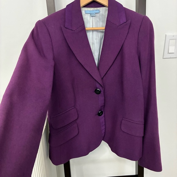 Vintage Baia wool blend Purple Women's Blazer. Size 10. Gorgeous piece! - Picture 6 of 13